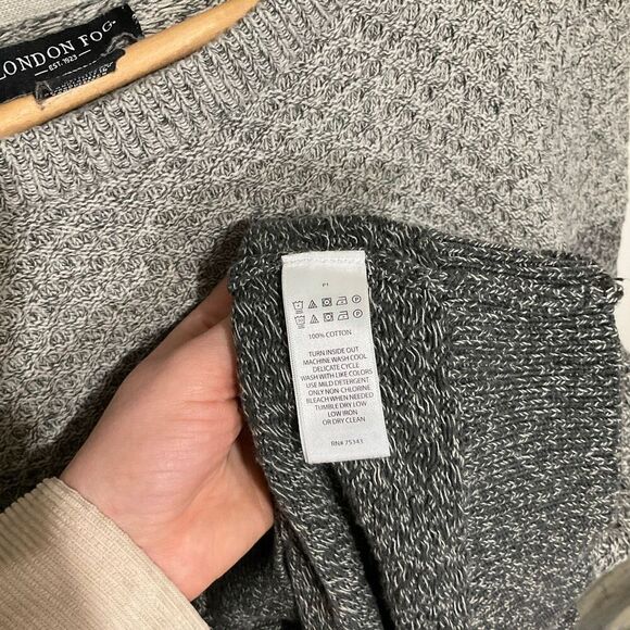 London Fog men’s multicolor gray crewneck sweater size large - Picture 6 of 7